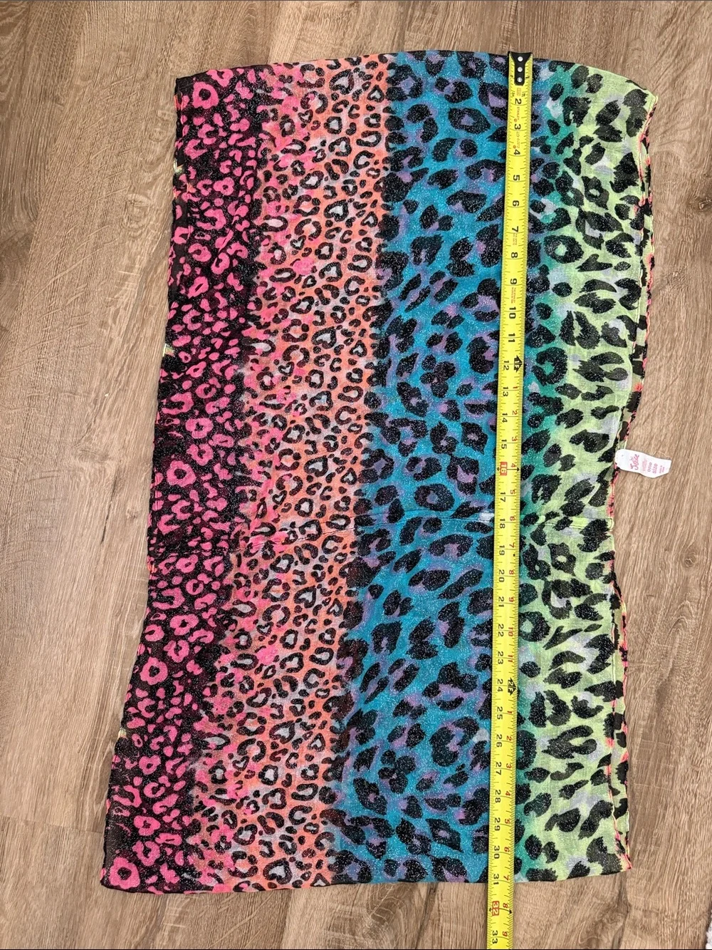 Justice Girl’s Multicolor Sparkly Leopard Print Infinity Scarf